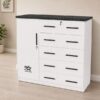 Gloss Chest Of Drawers Cream 3 Storage Drawers Affordable