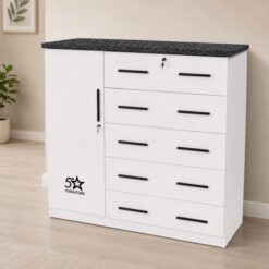 Gloss Chest Of Drawers Cream 3 Storage Drawers Affordable