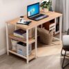 Desk With 2-tier bookshelf - White metal structure - Assembled - 5starfurniture.co.za
