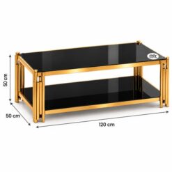 Black Glass Coffee Table Dimensions