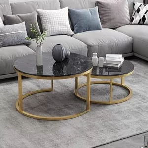 coffee-table-set-black-round-marble-look-top-gold-leg-lightweight