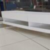 White Plasma/TV Stand Slim Look Build in Led lights Ready to use - 5starfurniture