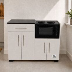 White Microwave Cupboard with Storage Ready-made Affordable