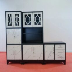 Steel Kitchen Cabinet set - White doors - Assembled - 2.2m width - 5starfurniture.co.za