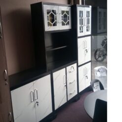 Steel Kitchen Cabinet set - White doors - Assembled - 2.2m width - 5starfurniture.co.za