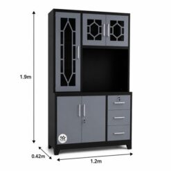 lockable-steel-cupboard-freestanding-with shelves-and-storage-drawers-measurements-at-5star-furniture