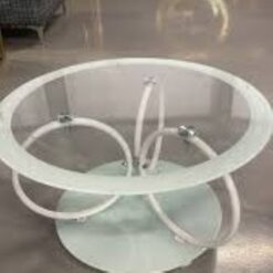 white-table-round-glass-raised-base-assembled- 5starfurniture