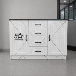 storage-cupboard-marble-top-1250mm-unit-with-four-drawers-and-two-doors