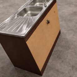 Modern Freestanding Wardrobe 1.6m Light grey, drawers on tracks