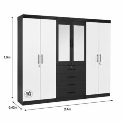 Six doors Wardrobe with drawers at 5starfurniture