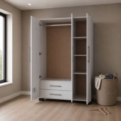 3-door-wardrobe-with-2-drawers-freestanding-raised-at-second-main-image-5star-furniture