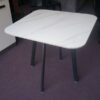 Stone Dining Table White, Heat resistant tabletop, Sleek Metal leg - 5starfurniture.co.za