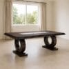 Dining Table 2-Meter Mahogany Round legs 8 seater Affordable