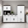 Gloss White Kitchen Cupboards - 2.4m length Stunning grocery