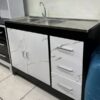 Double Sink Steel Cupboard - Undercounter, Assembled, Tap incl. - 5starfurniture.co.za