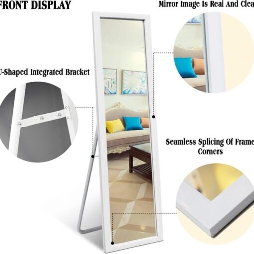 Mirror Full-Length black narrow frame Freestanding 1600mm tall - Image 4
