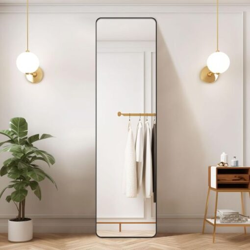 Mirror Full-Length black narrow frame Freestanding 1600mm tall - Image 5