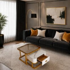 Modern Coffee Table Set with Drawer 2-pieces Affordable 7 Modern Coffee Table Set with Drawer 2-pieces Affordable _supportive image