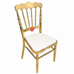 Gold and white chair_close up
