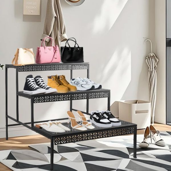 3 Tier Metal Stand - Metal shelves and frame Durable Ready to use - Image 4