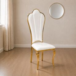 White and Gold Luxury Dining Chair_main image_lifestyle