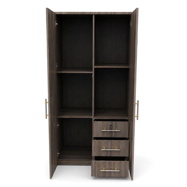たろう Small Wardrobe With Mirror 800mm Width Two Drawers Mirror