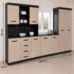 Affordable Grey Kitchen Cupboard Set 2400 mm wide Affordable 4 Affordable Grey Kitchen Cupboard Set 2400 mm wide Affordable_measurements