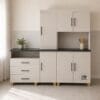 2-Piece Kitchen Cupboard Set 1.7m Width Light colour Cheap