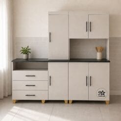 2-Piece Kitchen Cupboard Set 1.7m Width Light colour Cheap