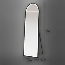 Mirror-LED-Black-Frame-Freestanding-measurements