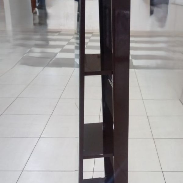 Movable mirror with storage, Full Length, Gloss Mahogany shelves - Image 4