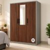 Brown Lockable Steel Wardrobe 1200 mm width Affordable