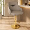 Gas-lift kitchen bar chair gold leg