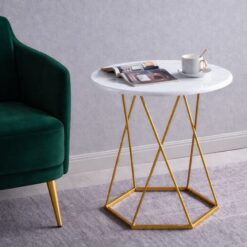 Round Table Gold stand metal Lightweight Durable and Sturdy - 5starfurniture.co.za