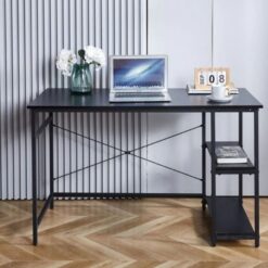Alternative view of Metal structure Black Desk With Bookshelf, 1.2m width