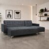 Corner Couch Charcoal Tapestry Reclining Ottoman included_5starfurniture.co.za