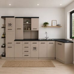 4pc-cream-kitchen-cupboards-2.9m-with-corner-sink-included-at-5starfurniture.co.za