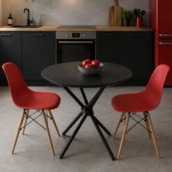 black-table-red-chairs-glass-dining-set-three-pieces-included-at-5starfurniture.co.za