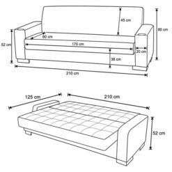 measurements-sleeper-couch-with-cupholders-open-position