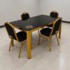 five-piece-dining-set-black-table-top-and-gold-legs-at-5starfurniture