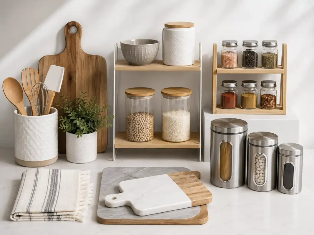Kitchen accessories including storage containers utensil holders and organizers from 5 Star Furniture
